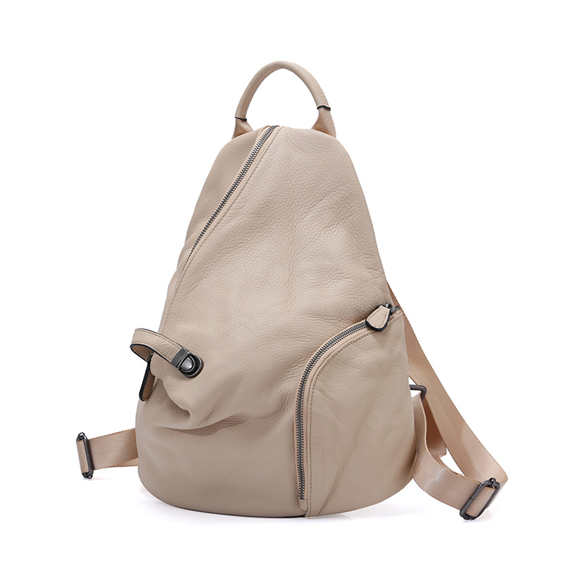 Genuine Leather Backpack - Zency ransel Anti Maling wanita, ransel