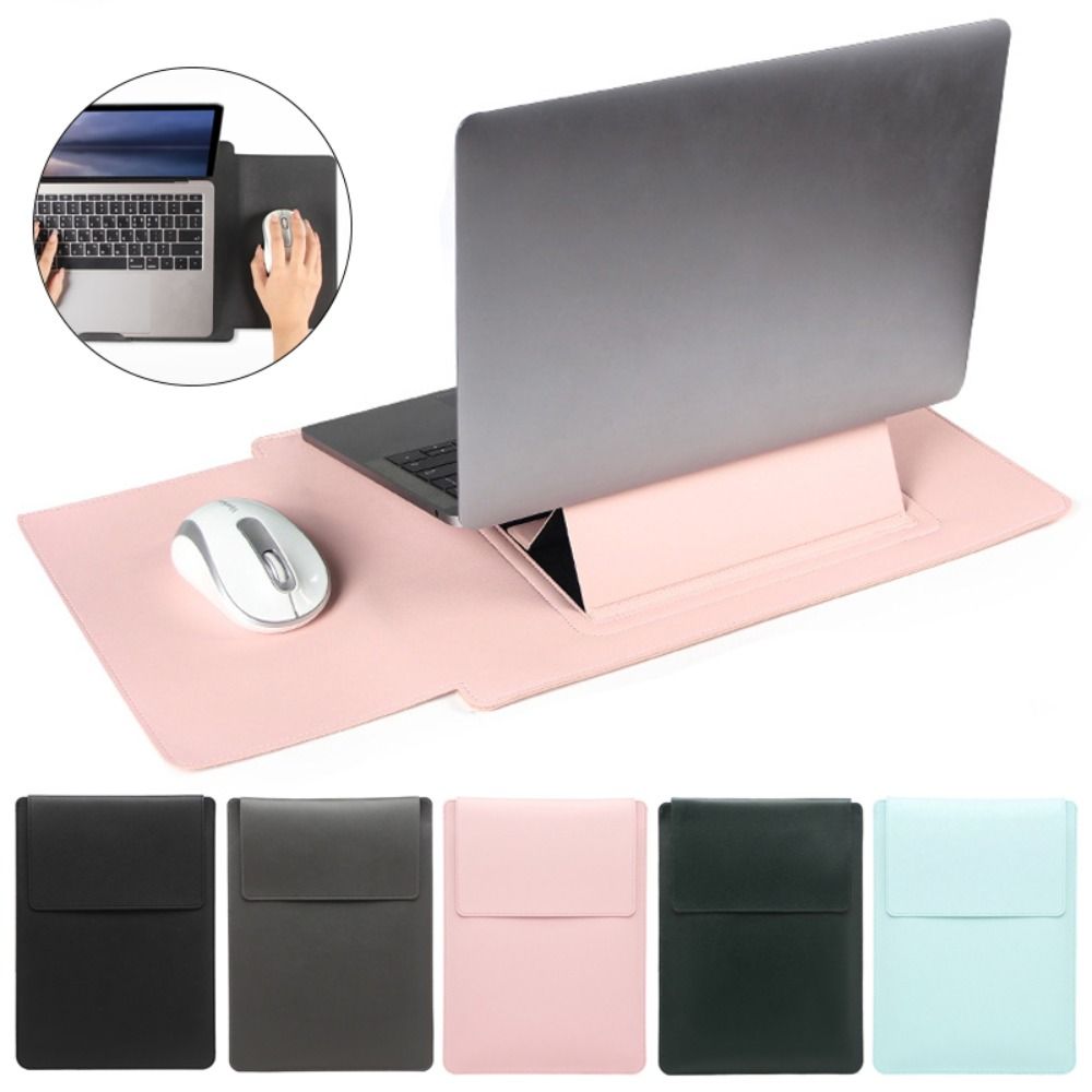 Laptop Bag Leather 15 - Casing Tablet Kulit PU Penyangga Lengan