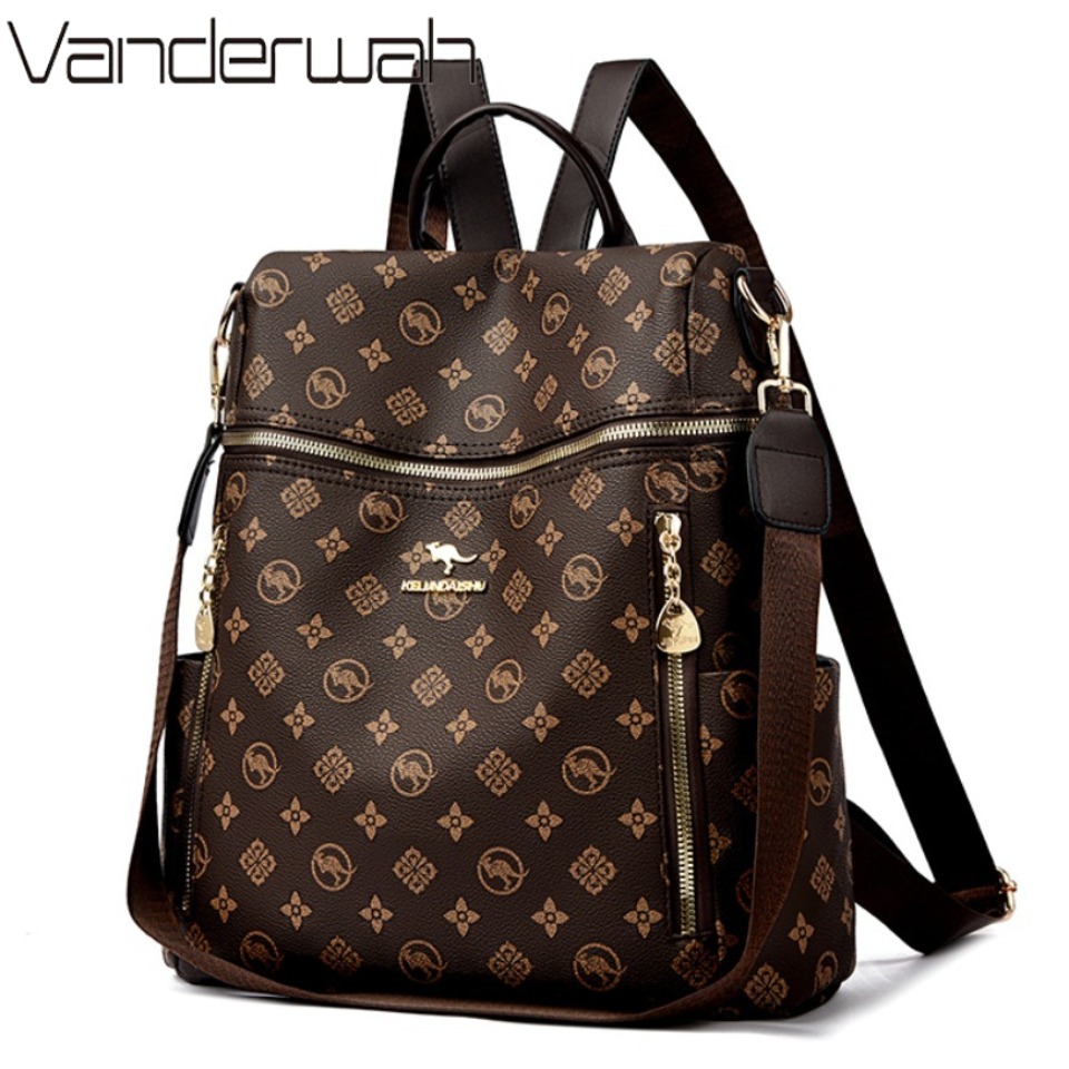 Genuine Leather Backpack - Tas Ransel Kulit Lembut Wanita Merek
