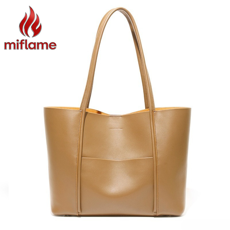 Quiet Luxury Bags Tote - Tas Tote Kulit Asli untuk Wanita,