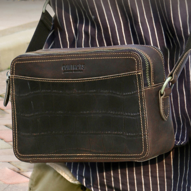 Genuine Leather Backpack - Tas Tangan Pria Kulit Asli Pola