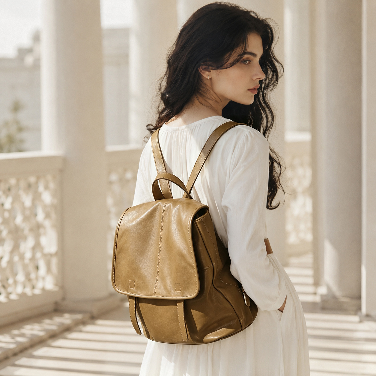 Model baru 2026, ransel, terbu - Genuine Leather Backpack ulasan dan harga
