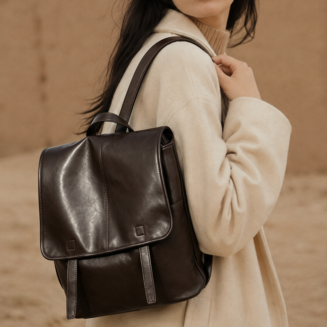 Model baru 2026, ransel, terbu - Genuine Leather Backpack ulasan dan harga