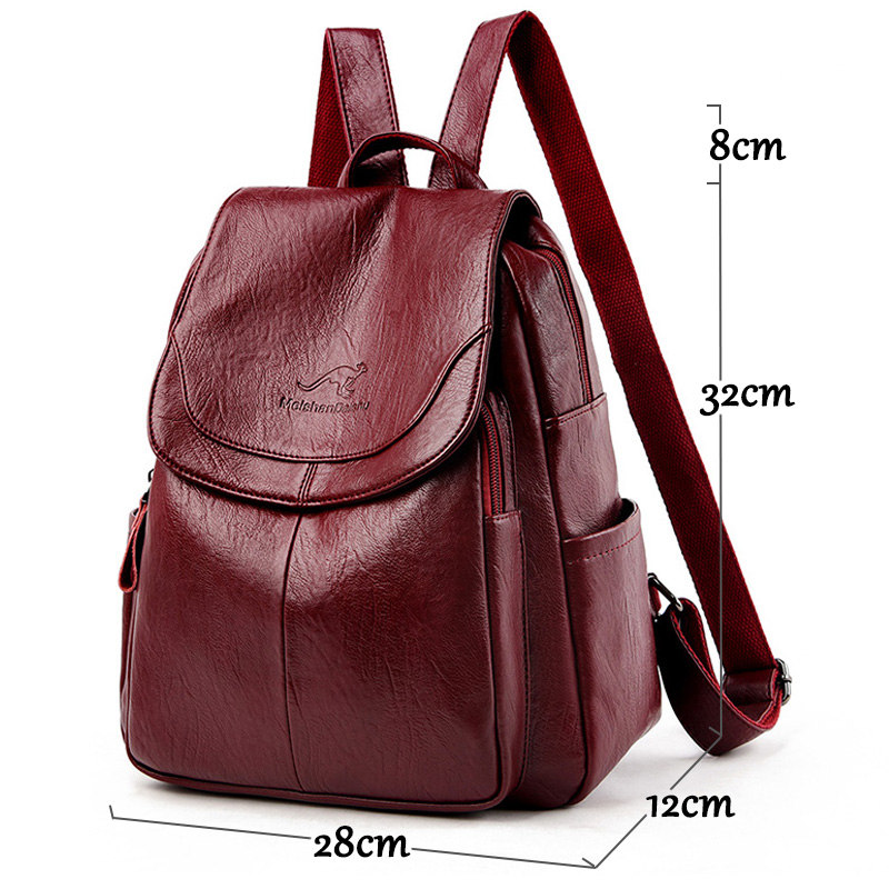 Ransel Kulit Lembut Vintage un - Genuine Leather Backpack ulasan dan harga
