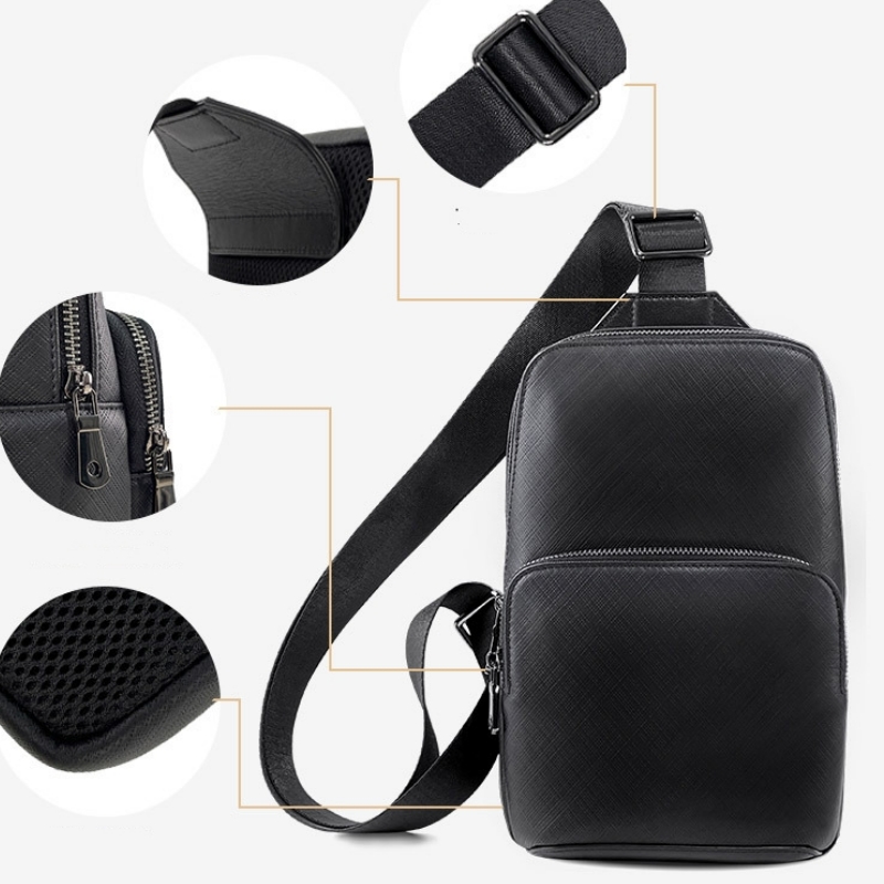 Desain mode tas selempang pria - Genuine Leather Backpack ulasan dan harga