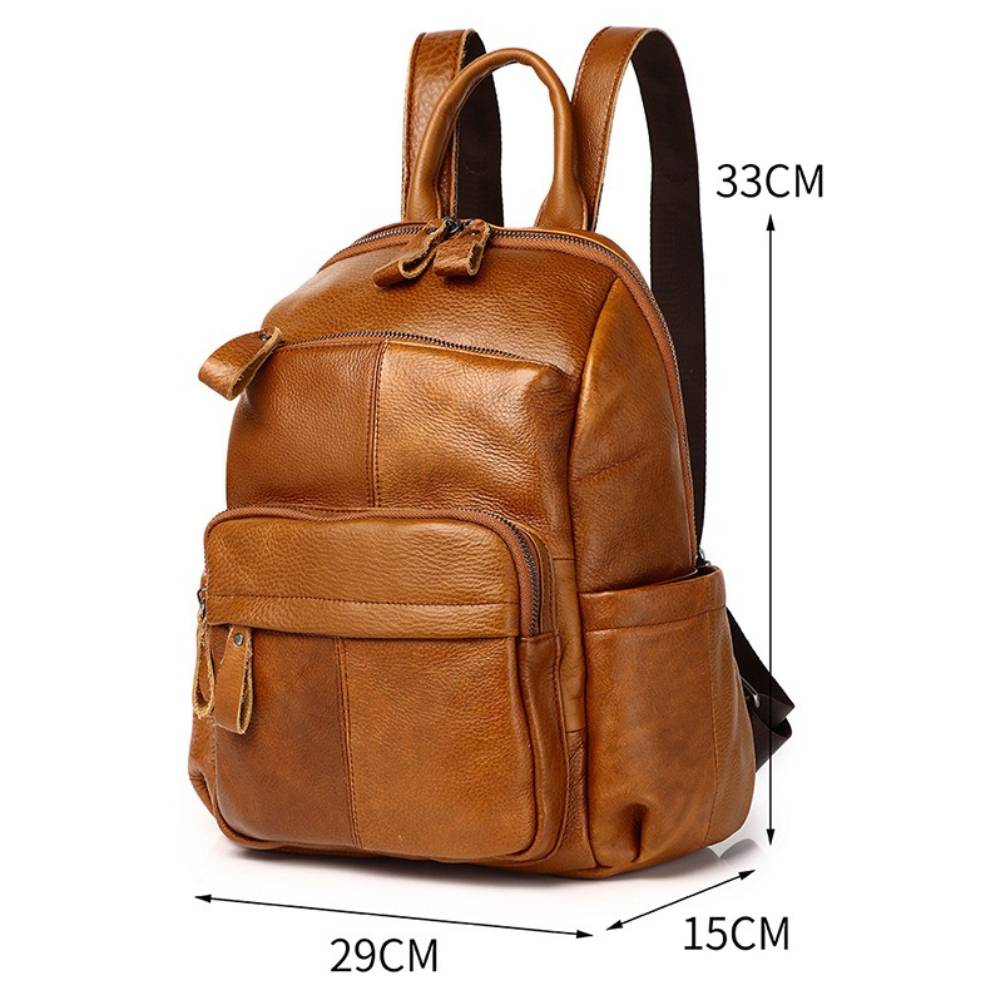 Ransel Kulit Sapi Lapisan Atas - Genuine Leather Backpack ulasan dan harga