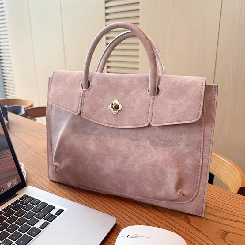 Tas Laptop Tote Kulit PU Pink  - Laptop Bag Leather 15 ulasan dan harga