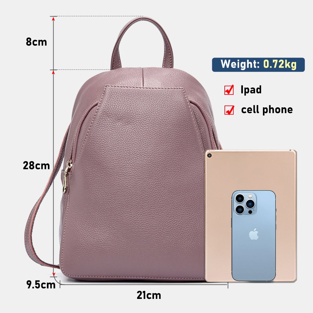 Zency Charm Ransel Wanita 100% - Genuine Leather Backpack ulasan dan harga