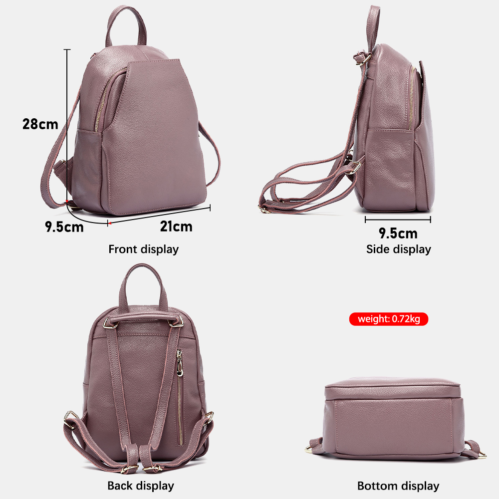 Zency Charm Ransel Wanita 100% - Genuine Leather Backpack ulasan dan harga