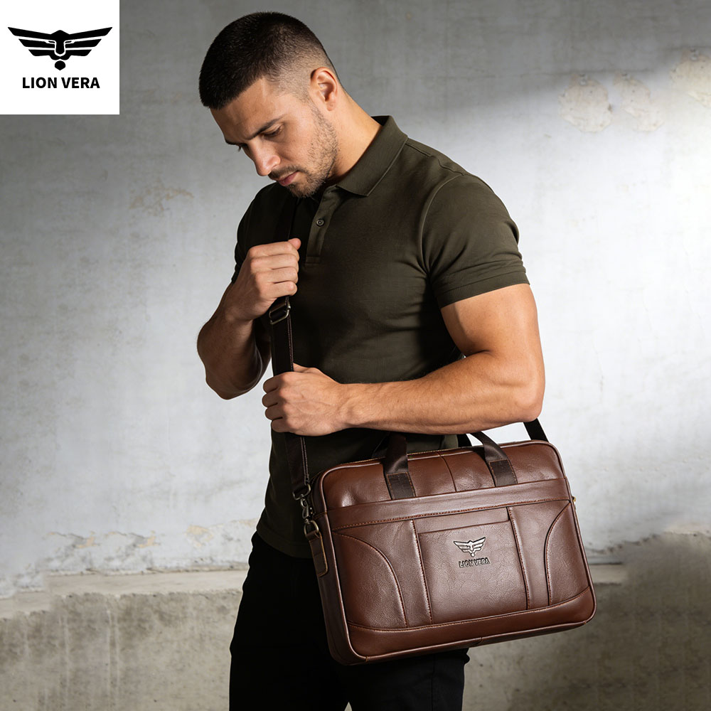 LION VERA Tas Kerja Kulit Asli - Laptop Bag Leather 15 ulasan dan harga